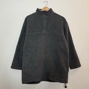 Vintage Ralph Lauren 1/4 Quarter Zip Fleece Made in USA size medium grey